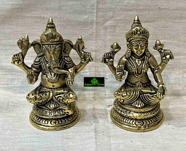 0363CRH- BRASS GANESH LAXMI ( PAIR )