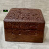 0177CRH- 4" WOODEN HAND CARVED BOX