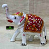 0471CRH- 3" METAL WHITE MEENA ELEPHANT