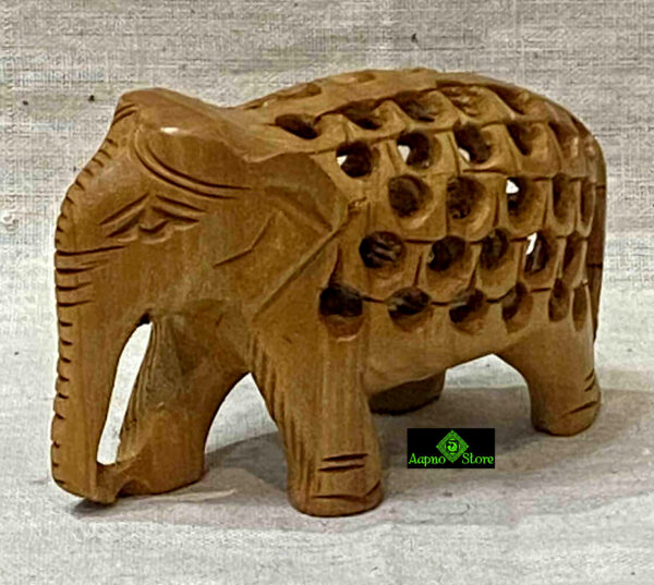 0500CRH- WOODEN UNDERCUT ELEPHANT WOOD FINISH ( SET OF 2 )