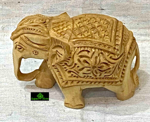 0501CRH- WOODEN ELEPHANT FINE CARVED WOOD FINISH ( SET OF 2 )