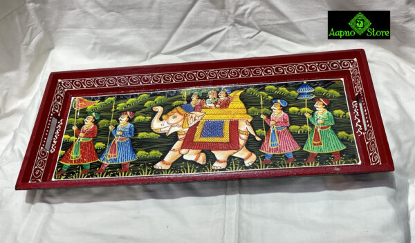 0268CRH- WOODEN TRAY HAND PAINTED